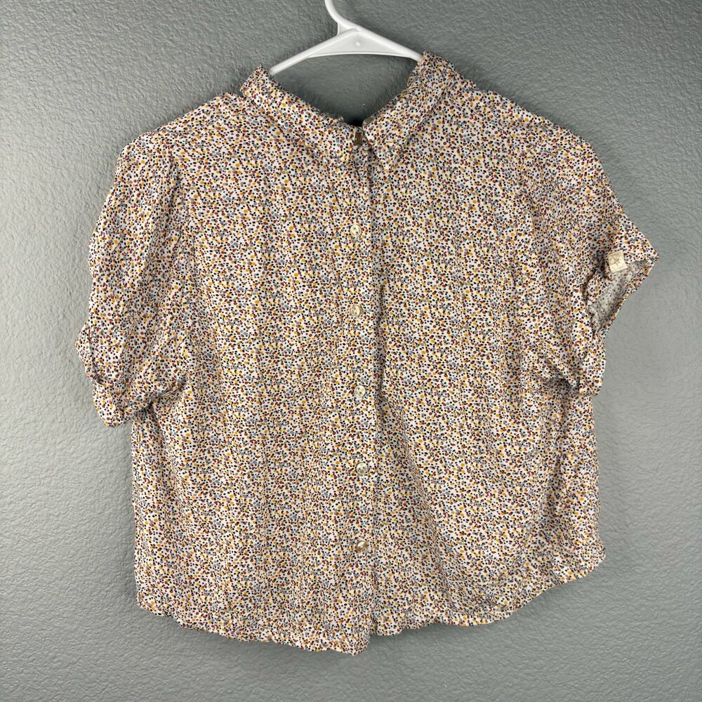 Sand Dollar Label Sprinkle Spots Top Blouse
